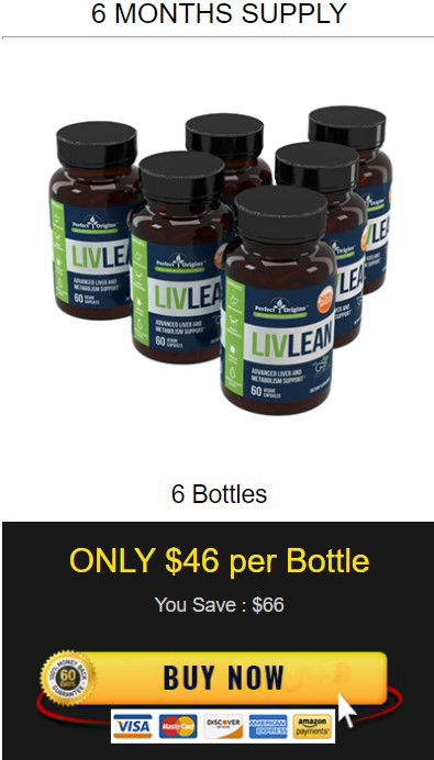 LivLean™ Supplement 6 Bottle price Just $46/Bottle